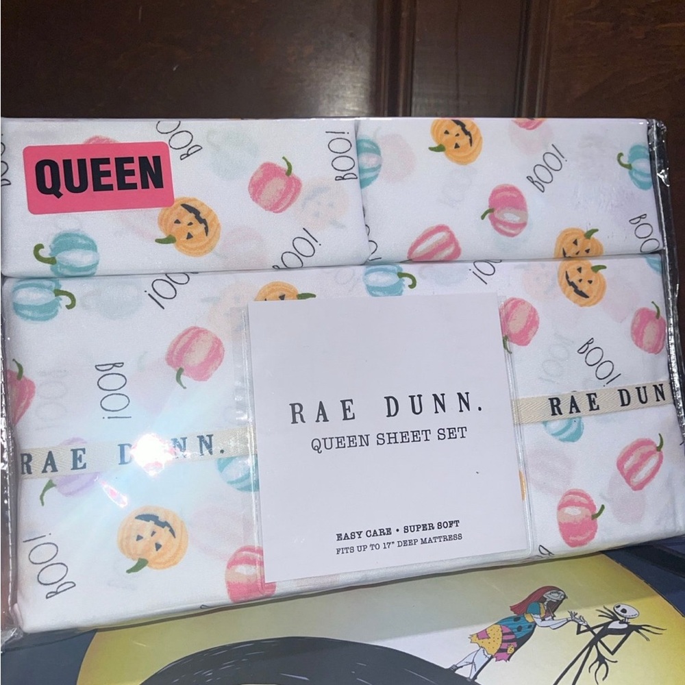 Rae Dunn Fall sheet set Queen Halloween